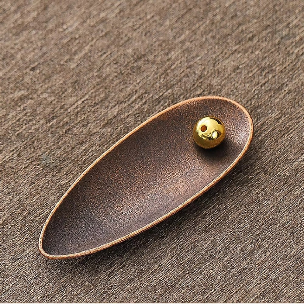 Incense Holder Alloy Copper Movable Bead & Ash Catcher