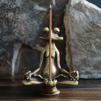 Incense Holder Meditative Lotus Pose Zinc Alloy