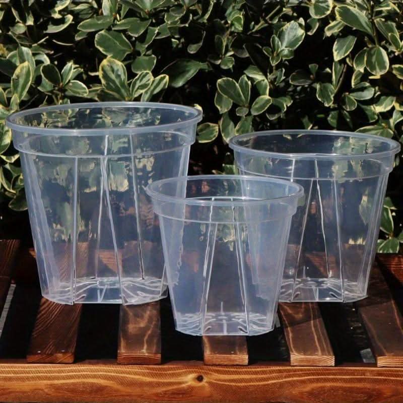 Indoor Plant Pot Clear Root-Viewing With Drainage Holes
