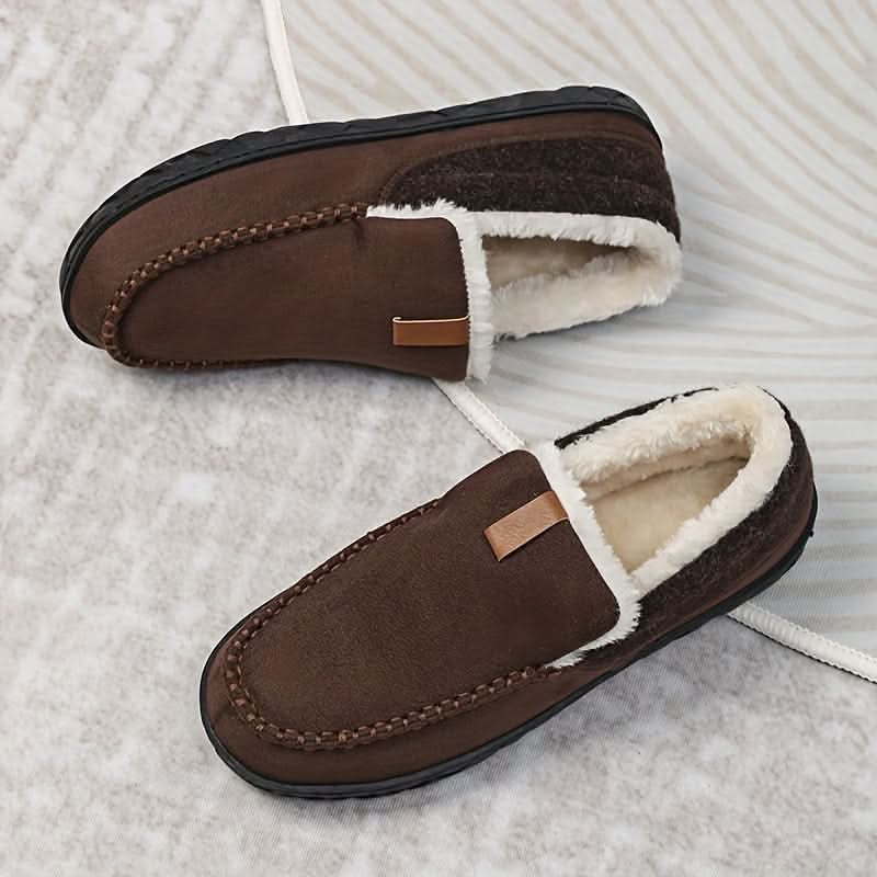 Indoor Slippers Wool-Lined Slip-On Machine Washable