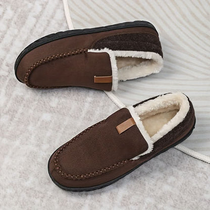 Indoor Slippers Wool-Lined Slip-On Machine Washable