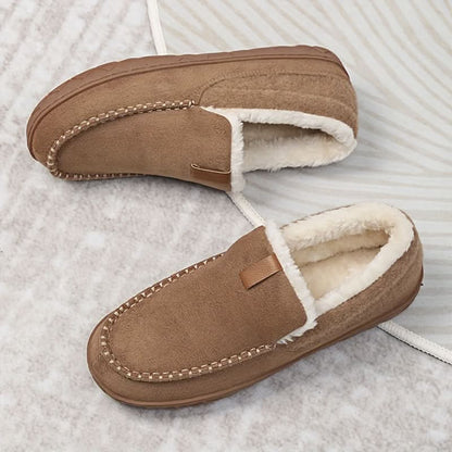 Indoor Slippers Wool-Lined Slip-On Machine Washable