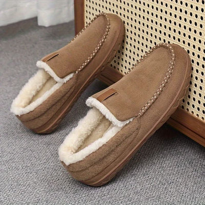 Indoor Slippers Wool-Lined Slip-On Machine Washable