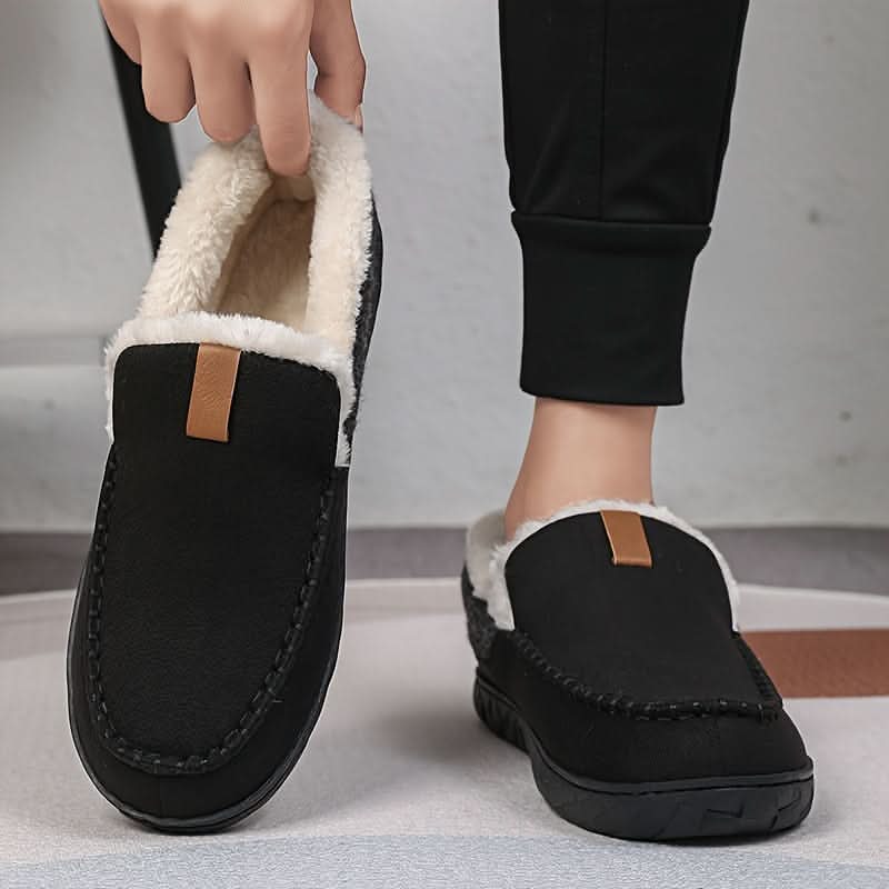 Indoor Slippers Wool-Lined Slip-On Machine Washable