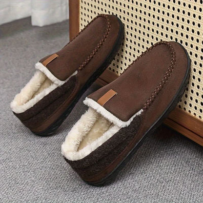 Indoor Slippers Wool-Lined Slip-On Machine Washable