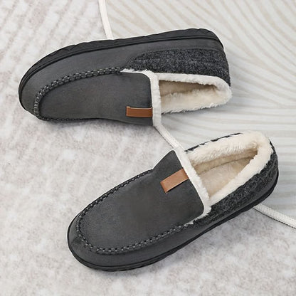 Indoor Slippers Wool-Lined Slip-On Machine Washable