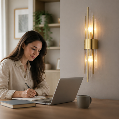 Indoor Wall Light Crystal LED Stainless Steel
