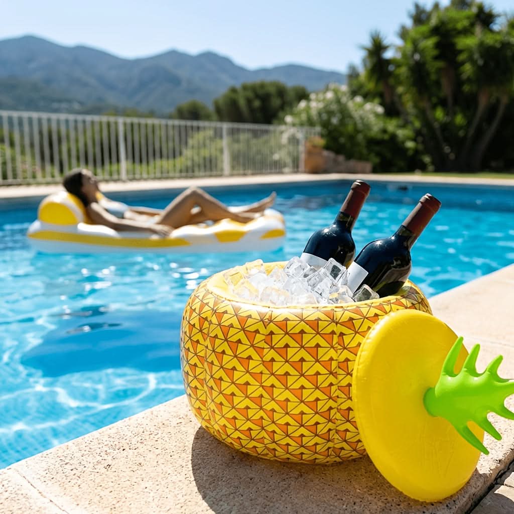 Inflatable Ice Bucket Pineapple Design Lightweight & Portable