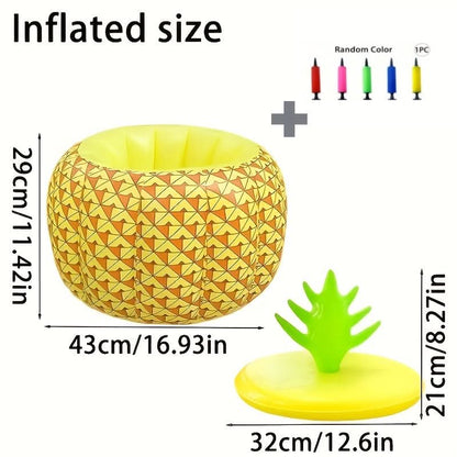Inflatable Ice Bucket Pineapple Design Lightweight & Portable