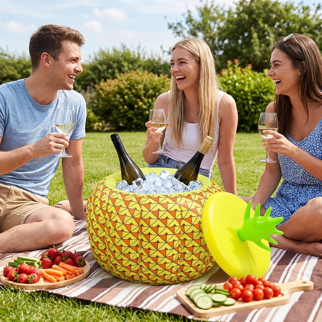 Inflatable Ice Bucket Pineapple Design Lightweight & Portable
