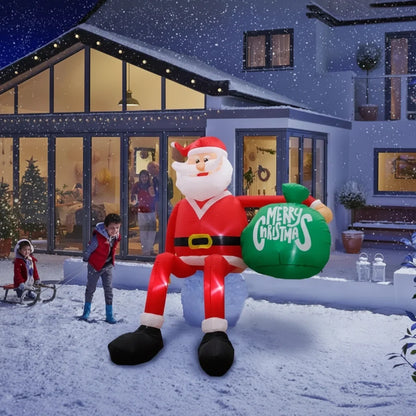 Inflatable Santa LED-Lit Waterproof 8 Ft Tall