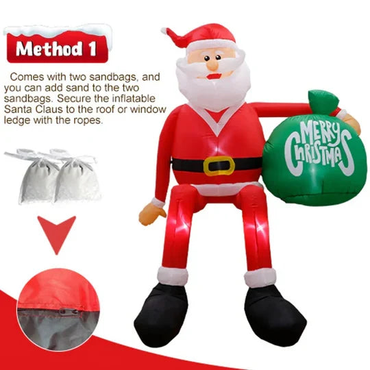 Inflatable Santa LED-Lit Waterproof 8 Ft Tall