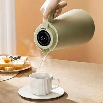 Insulated Bottle Temperature Display Double-Walled Stainless Steel Leak-Proof