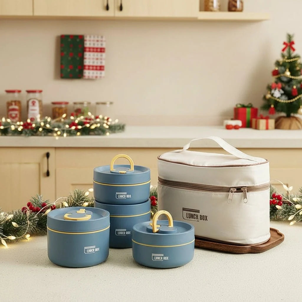 Insulated Lunch Box Stainless Steel Leak-Proof Double-Walled Insulation