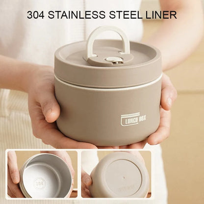 Insulated Lunch Box Stainless Steel Leak-Proof Double-Walled Insulation