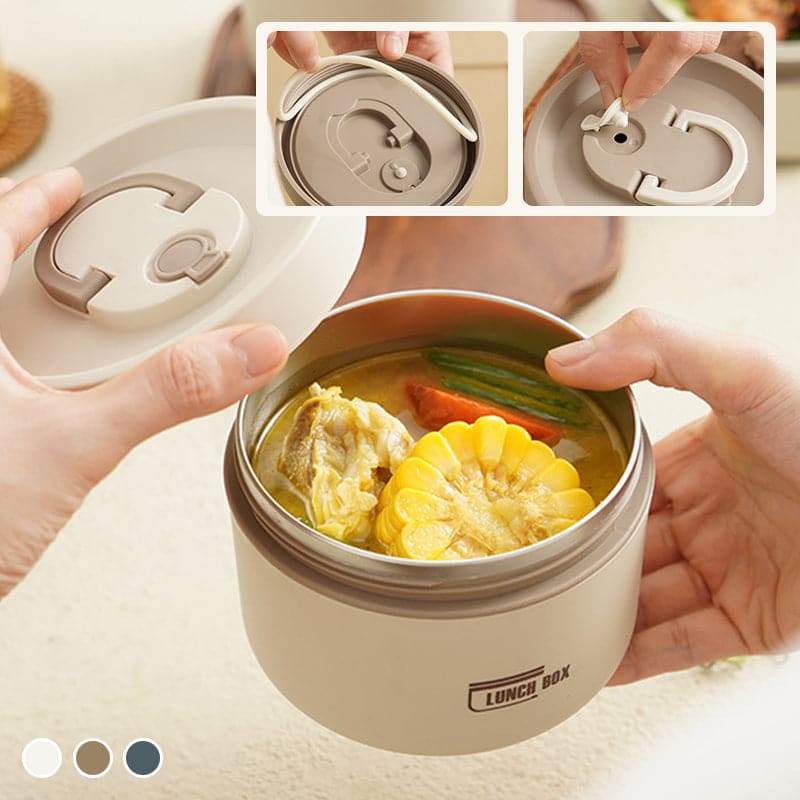 Insulated Lunch Box Stainless Steel Leak-Proof Double-Walled Insulation