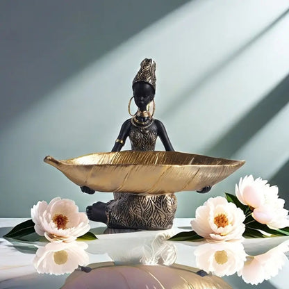 Jewelry Holder Resin Female Figure Trinket Tray