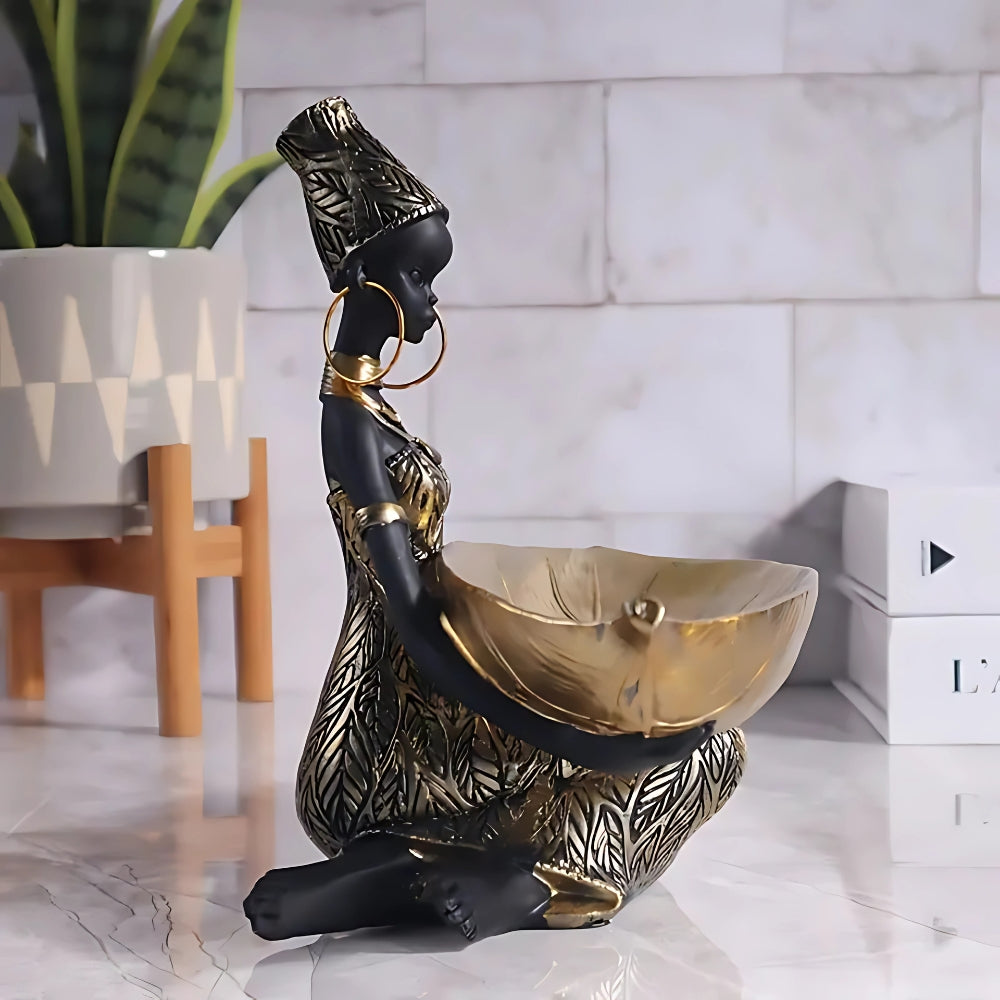 Jewelry Holder Resin Female Figure Trinket Tray