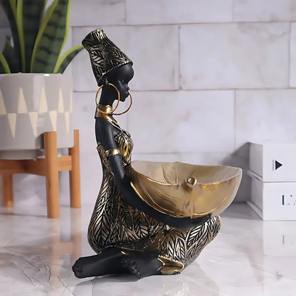 Jewelry Holder Resin Female Figure Trinket Tray