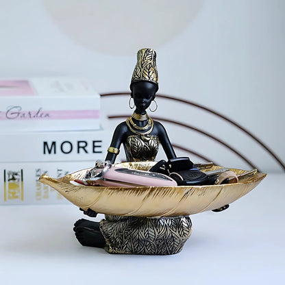 Jewelry Holder Resin Female Figure Trinket Tray