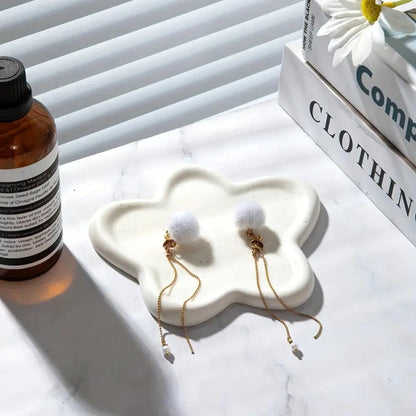 Jewelry Organizer Tray Polished Ceramic Irregular Design