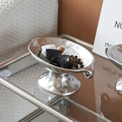 Jewelry Tray Oval Ceramic Dual Handles