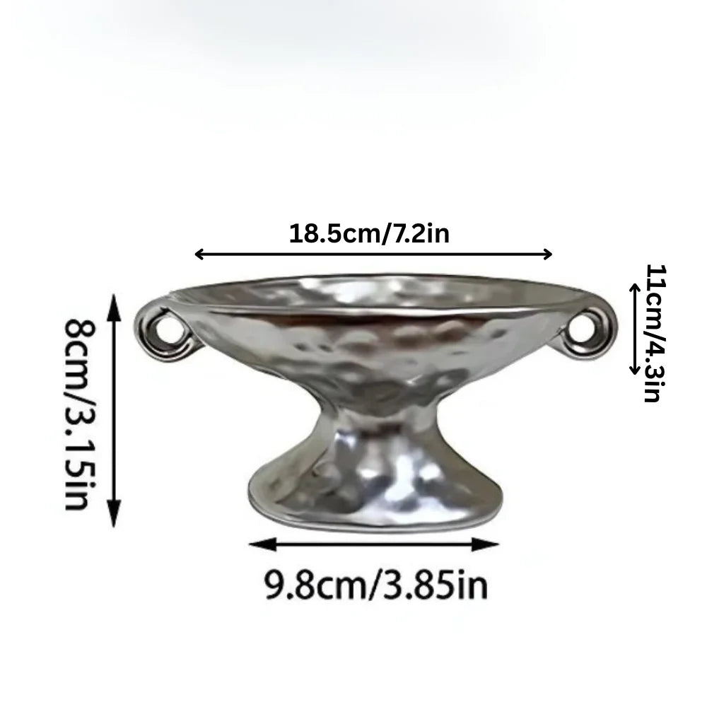 Jewelry Tray Oval Ceramic Dual Handles