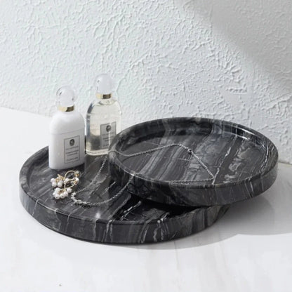 Jewelry Tray Round Marble Durable & Easy-to-Clean