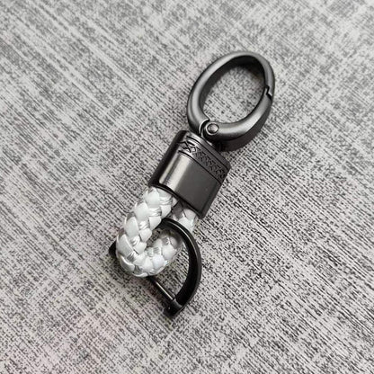 Keychain Lanyard Braided Woven Loop Metal Key Ring