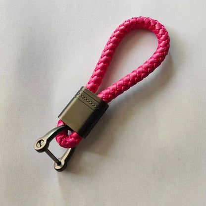 Keychain Lanyard Braided Woven Loop Metal Key Ring