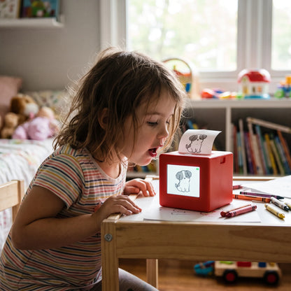 Kids AI Drawing Printer Voice-Activated Inkless Sticker Printing