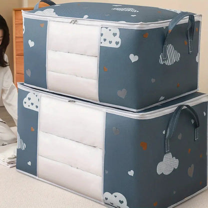 Kids Clothes Storage Bag Cotton Blend Reinforced Handles