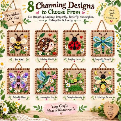 Kids' Craft Kit Felt & Button Embroidery Wall Art
