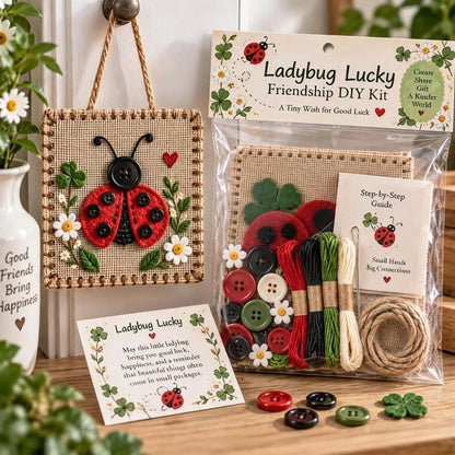 Kids' Craft Kit Felt & Button Embroidery Wall Art