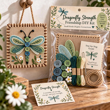 Kids' Craft Kit Felt & Button Embroidery Wall Art