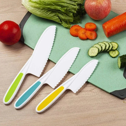 Kids Kitchen Tool Set Child-Sized Rounded-Edge Utensils