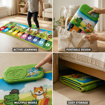 Kids Music Mat Step-Activated Audio Foldable Portable