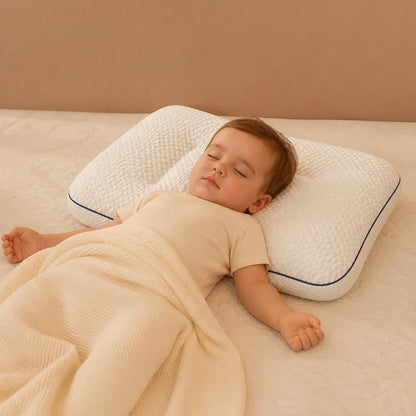 Kids Pillow Memory Foam Contoured Neck Support Breathable