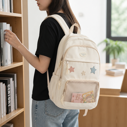 Kids School Backpack Clear Display Pocket Fits A4