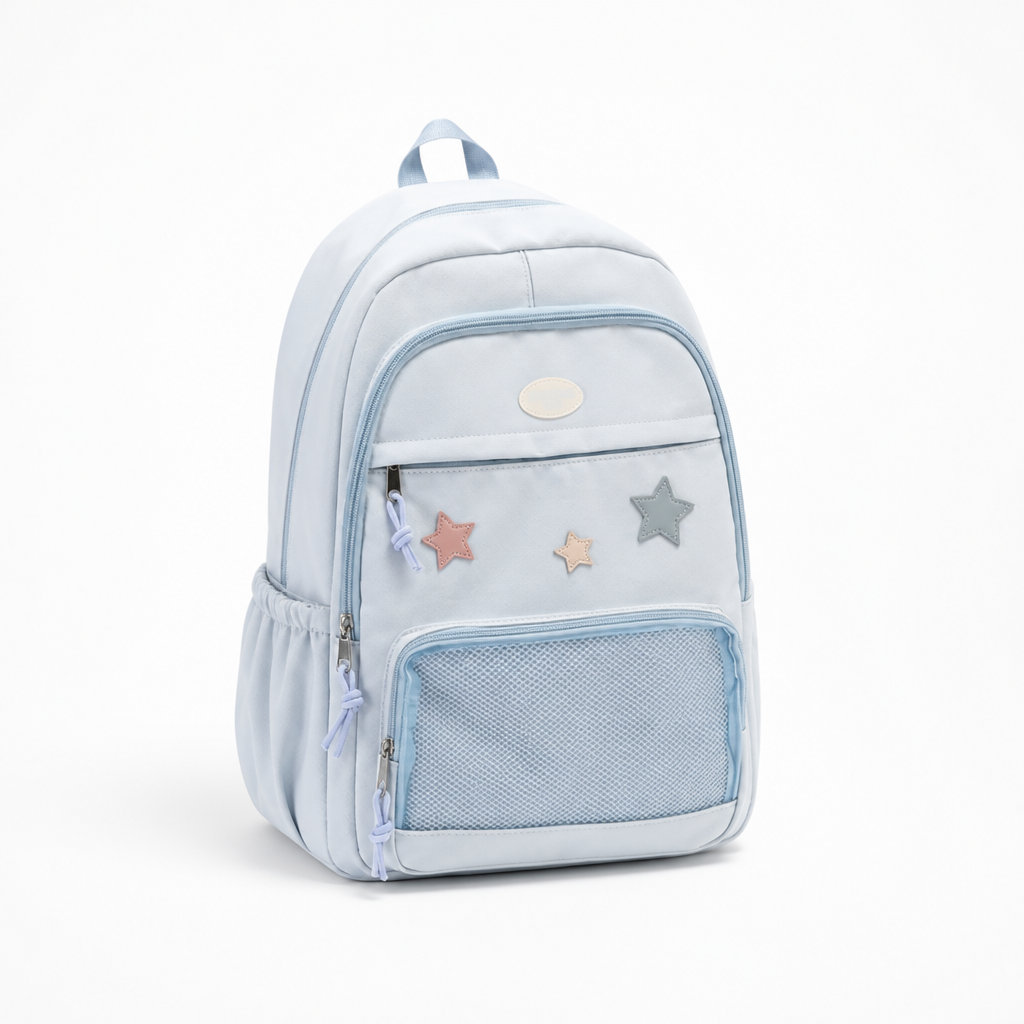 Kids School Backpack Clear Display Pocket Fits A4
