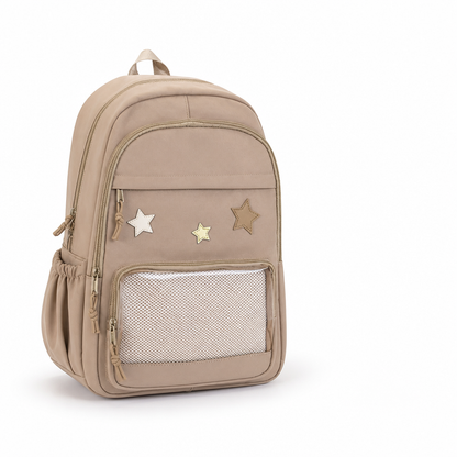 Kids School Backpack Clear Display Pocket Fits A4