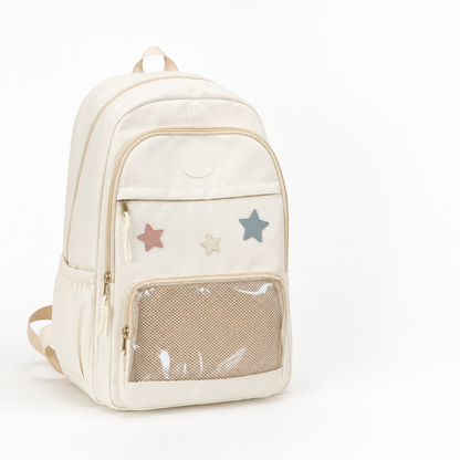 Kids School Backpack Clear Display Pocket Fits A4