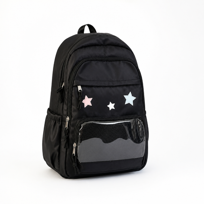 Kids School Backpack Clear Display Pocket Fits A4