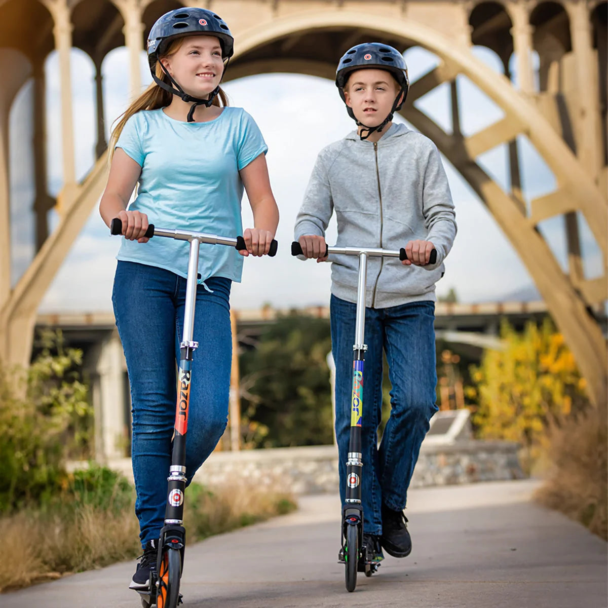 Kids Scooter LED Light-Up Wheels Foldable Adjustable Height