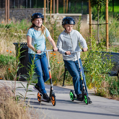 Kids Scooter LED Light-Up Wheels Foldable Adjustable Height