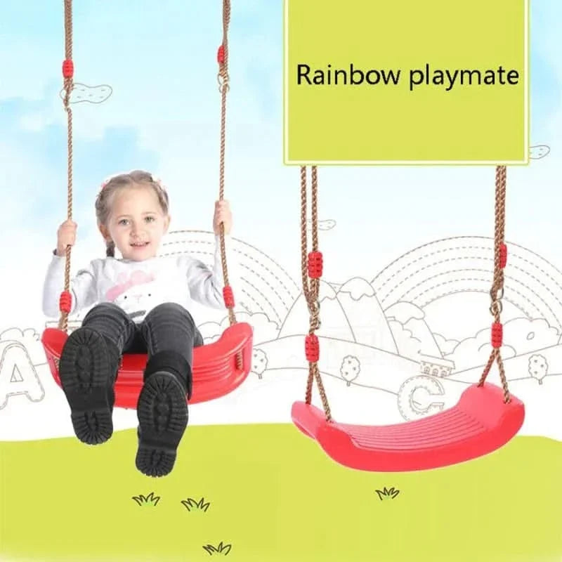 Kids Swing Seat Adjustable Height Reinforced Rope