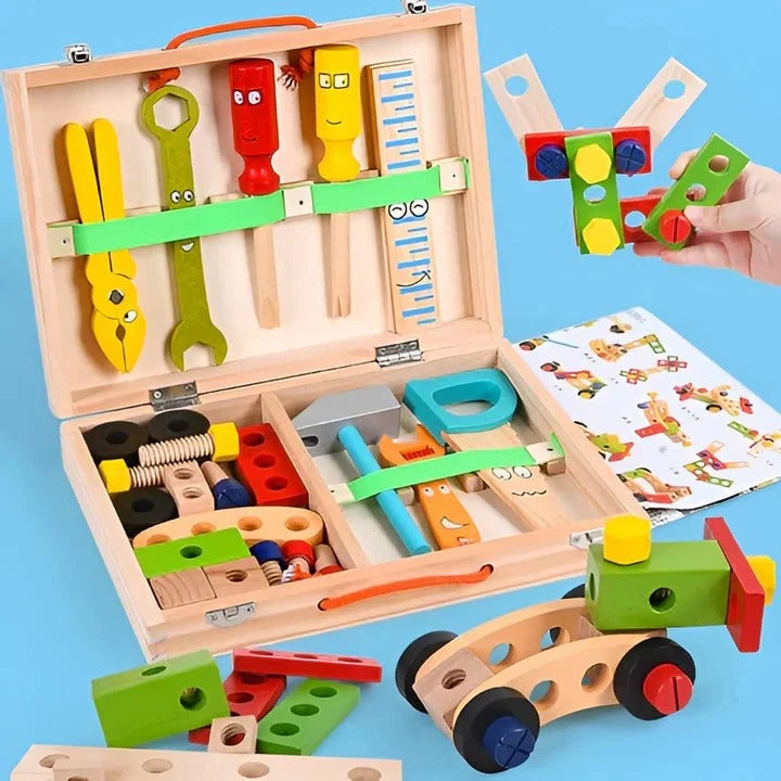 Kids Toy Tool Set 35 Pieces With Portable Storage Case
