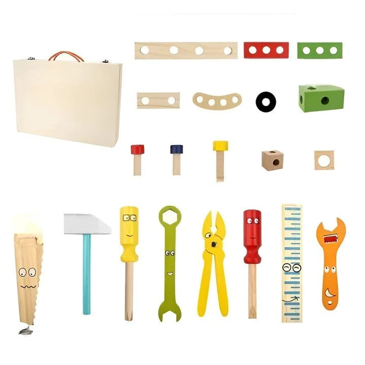 Kids Toy Tool Set 35 Pieces With Portable Storage Case