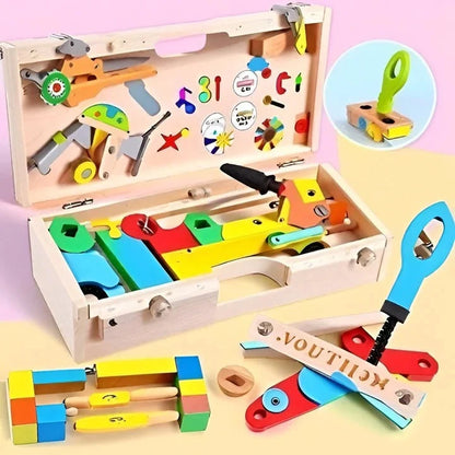 Kids Toy Tool Set 35 Pieces With Portable Storage Case