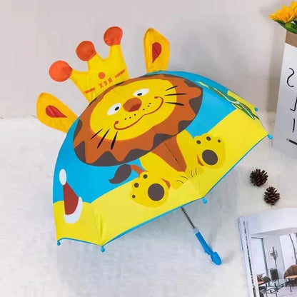 Kids' Umbrella Lightweight Manual Open & Close Animal Designs